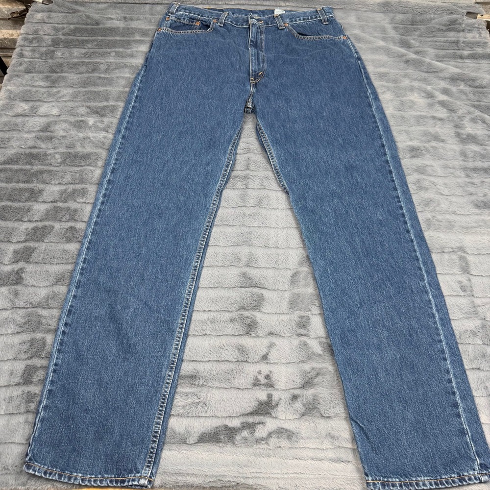 Vintage Levis 505 Regular Fit Straight Leg Jeans Mens 38x34 Blue Made in USA